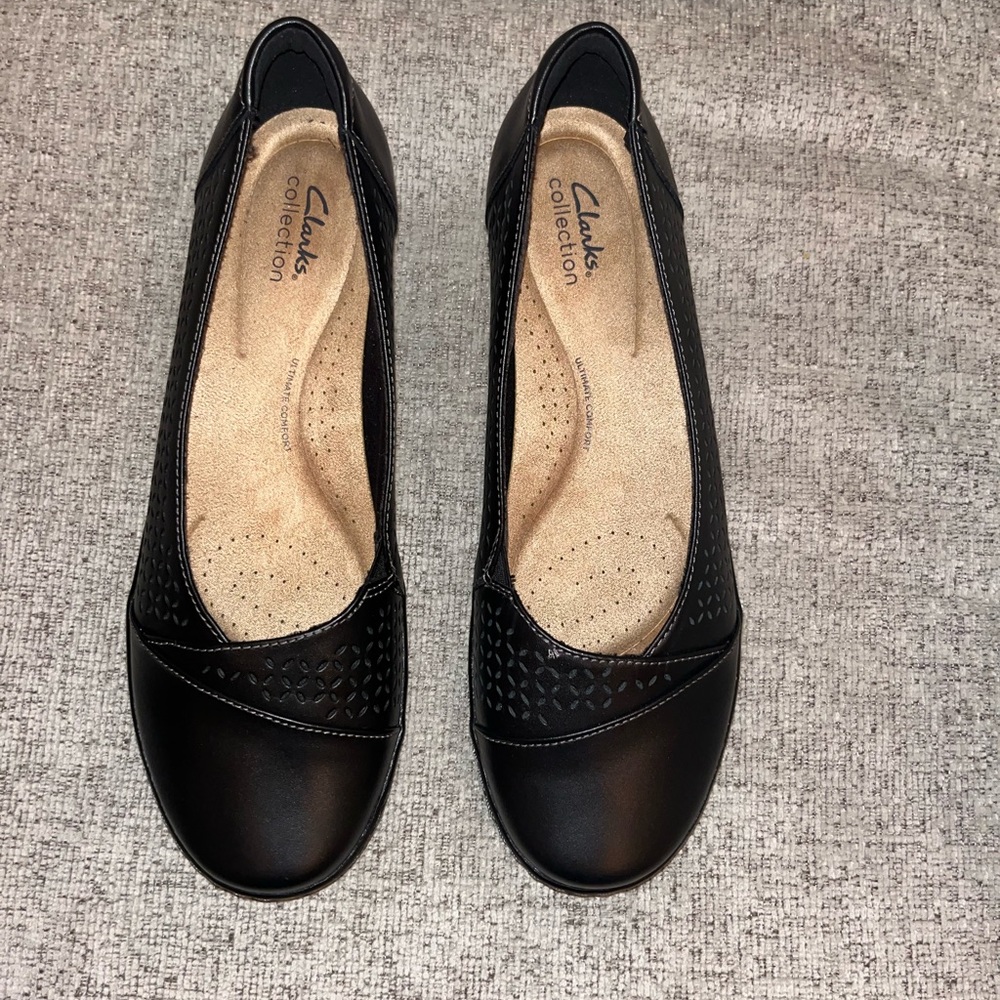 Black leather shoes